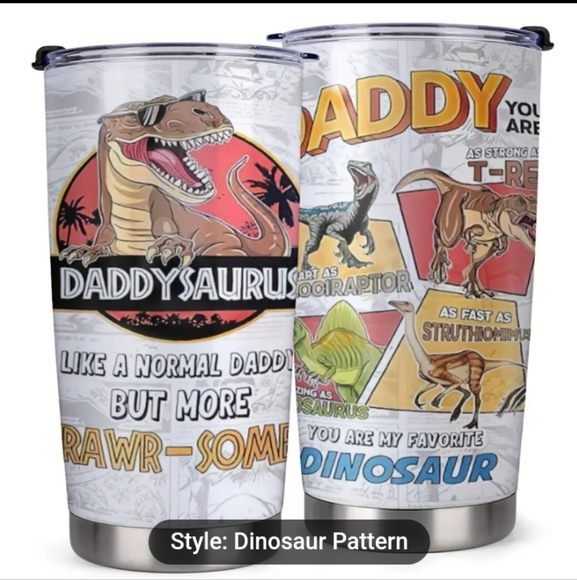 Daddysaurus Hot & Cold 20 oz Travel Mug NWOT - Picture 4 of 7